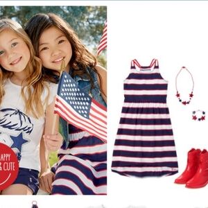 Gymboree Red, White, and Blue Striped Dress